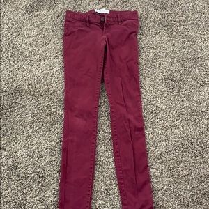 Magenta jeans